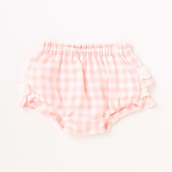 ギンガムフリルレースカバーパンツ