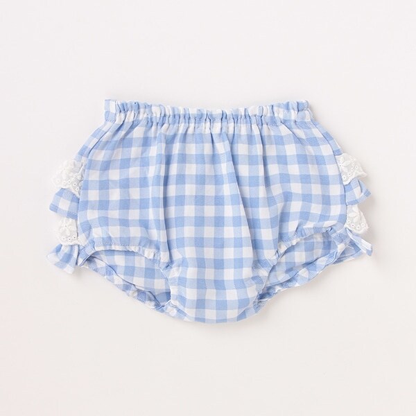 ギンガムフリルレースカバーパンツ