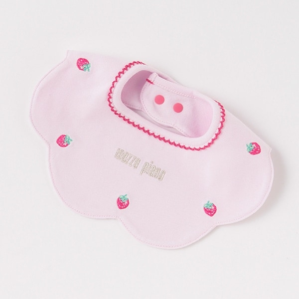 イチゴ刺しゅうスカラップスタイ