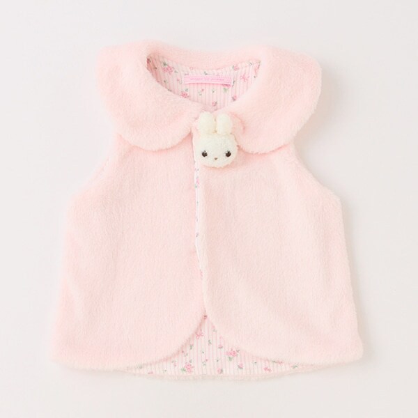 ボアウサギマスコットつきベスト