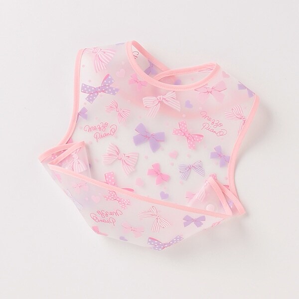 リボン柄　お食事スタイ【日本製】