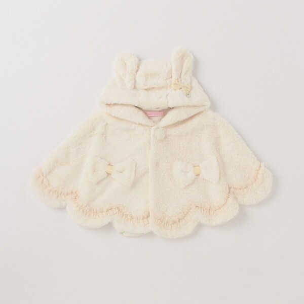 うさ耳　フェイクファーケープ