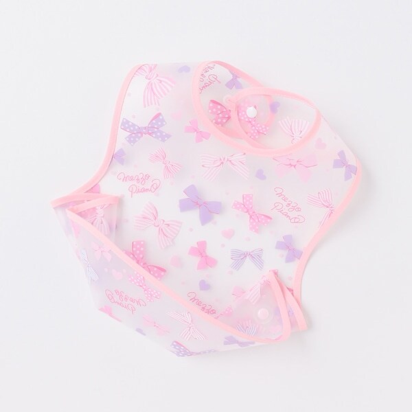 リボン柄　お食事スタイ【日本製】