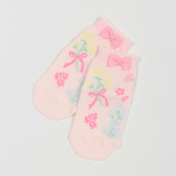 スイートピー柄　ソックス【日本製】