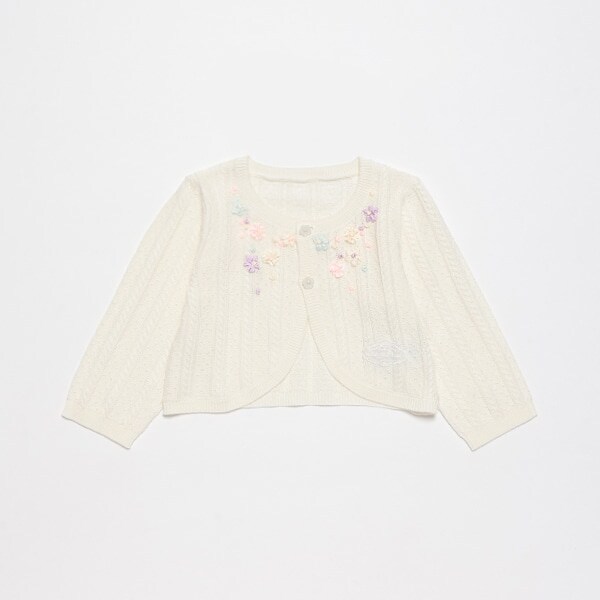 ☆リボン刺繍ニットボレロ