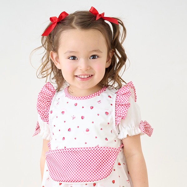 いちご柄　お食事スタイ