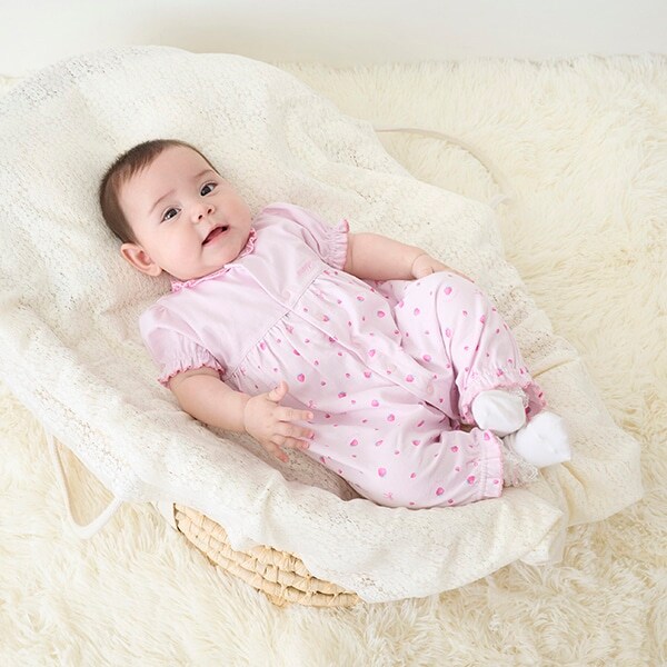 いちご柄　半袖2wayオール