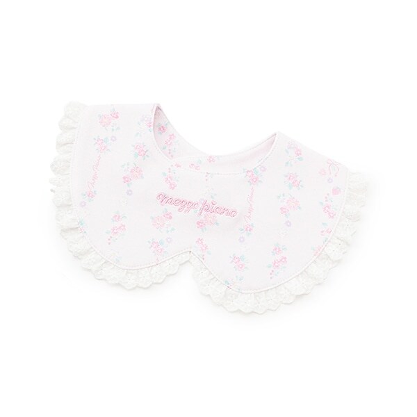 ストライプ花柄　衿風スタイ