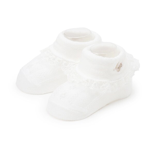 レースロゴ刺しゅうソックス