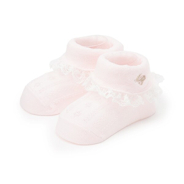 レースロゴ刺しゅうソックス