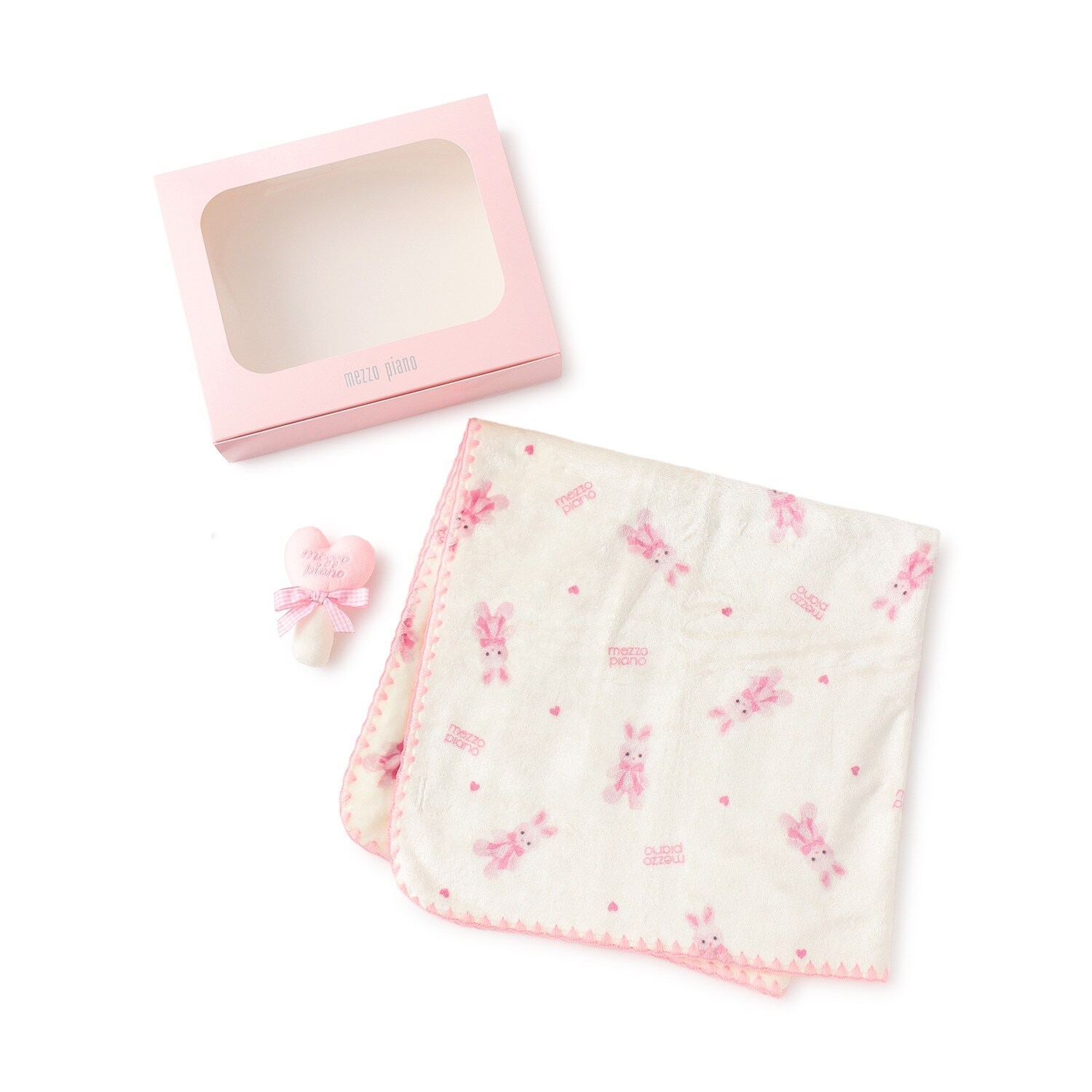 【BOX付】ブランケット＆ハートステッキラトル　セット