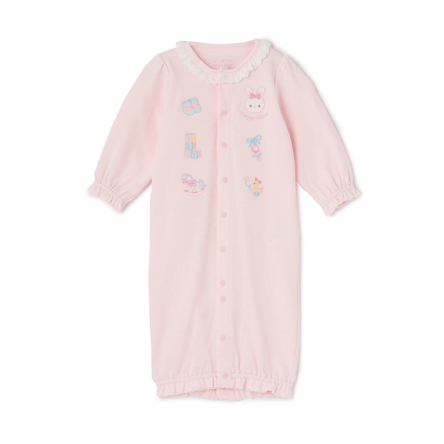 うさぎ刺繍2wayオール