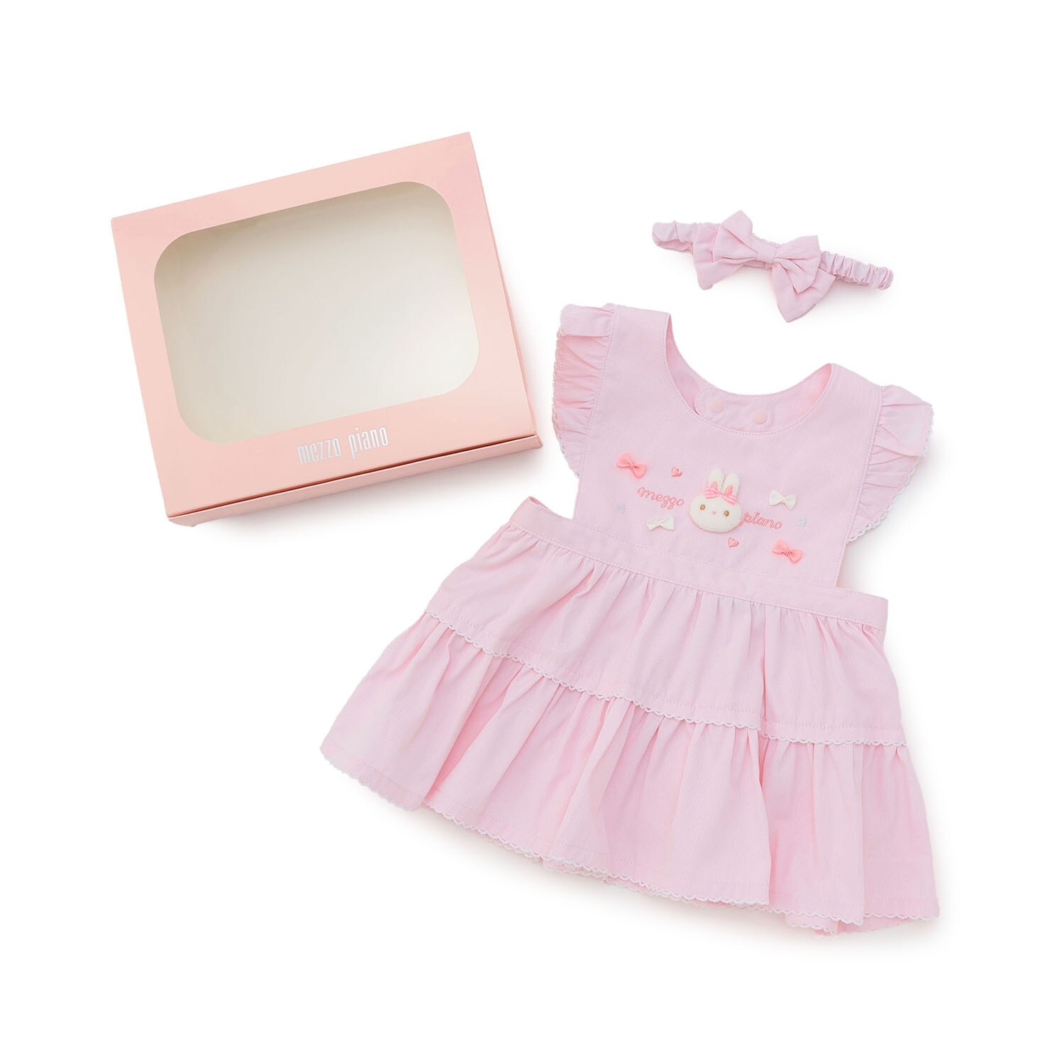 【BOX付】ウサギマスコット付エプロン＆ヘアバンドセット