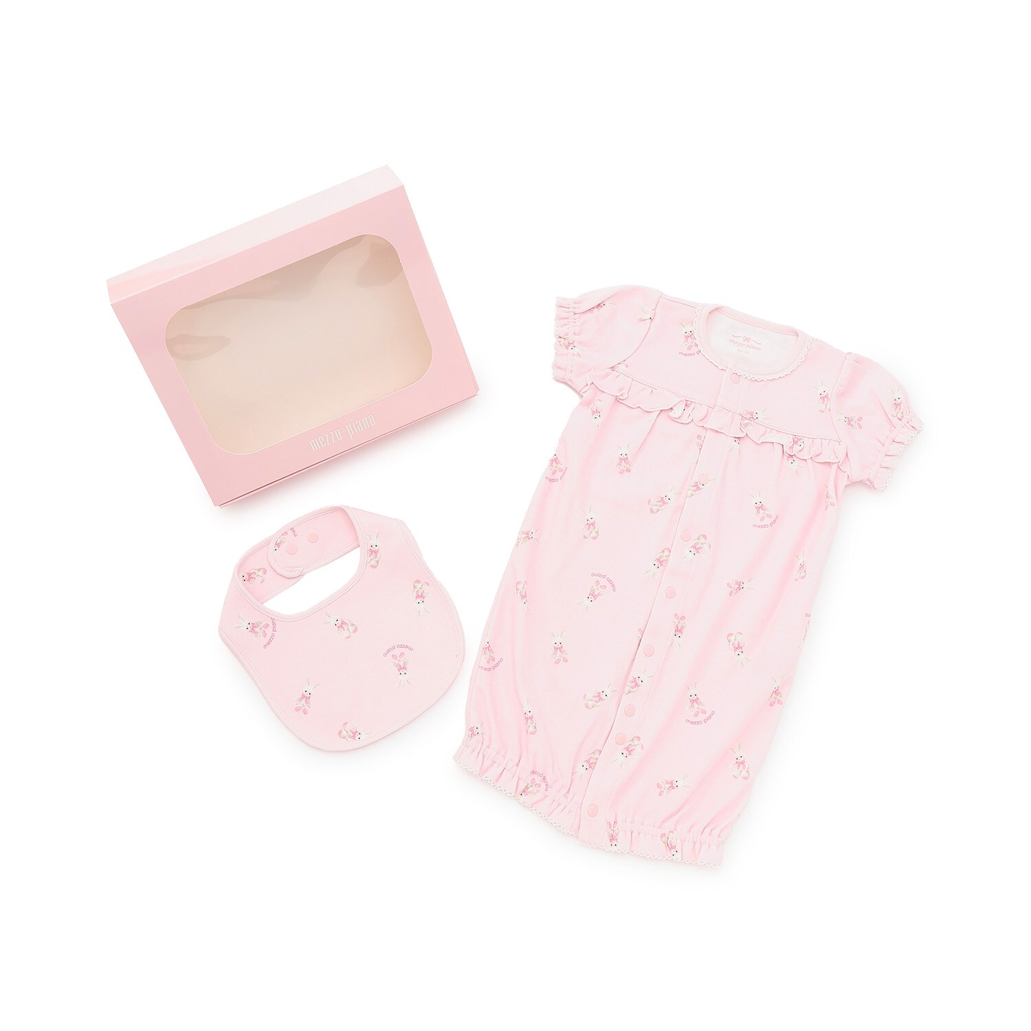 【BOX付】動物柄半袖2wayオール＆スタイセット