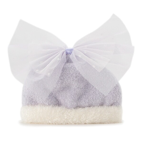 チュールリボンマシュマロニット帽