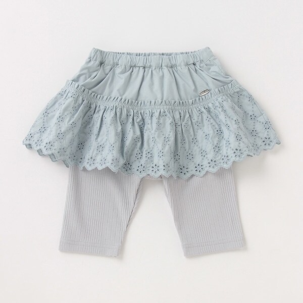 刺しゅう6分丈スカッツ