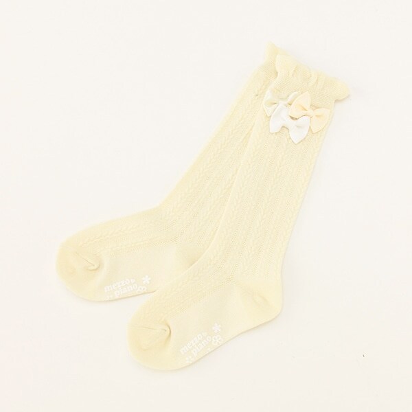 【ベビーサイズ】 リボンつきハイソックス