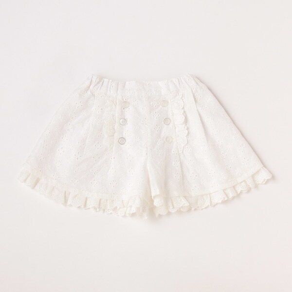 ボタンレースつきキュロットスカート