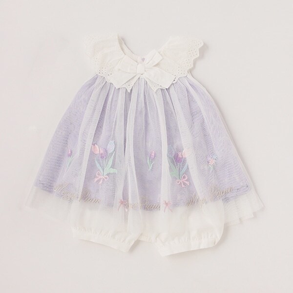チューリップ刺しゅうチュールチュニック＆ブルマセット