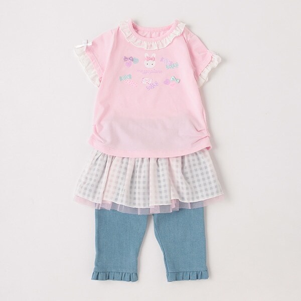 ウサギキャンディ半袖Ｔシャツ＆スカッツセット