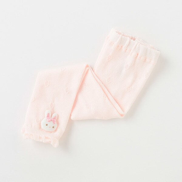 ウサギマスコットつきハートフロート柄レギンス【日本製】
