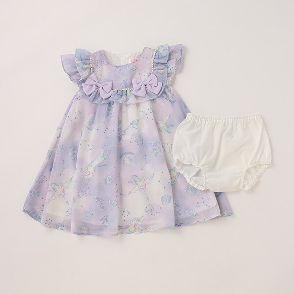 星座柄フリルワンピース&ブルマセット