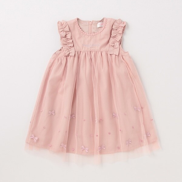 チュール刺しゅうワンピース