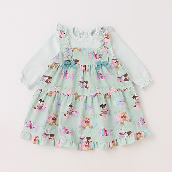 お部屋柄ドッキングワンピース