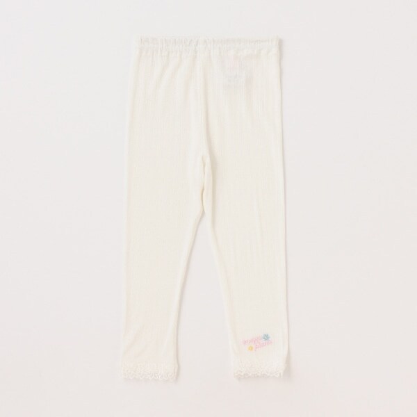 花レースつき　フル丈レギンス