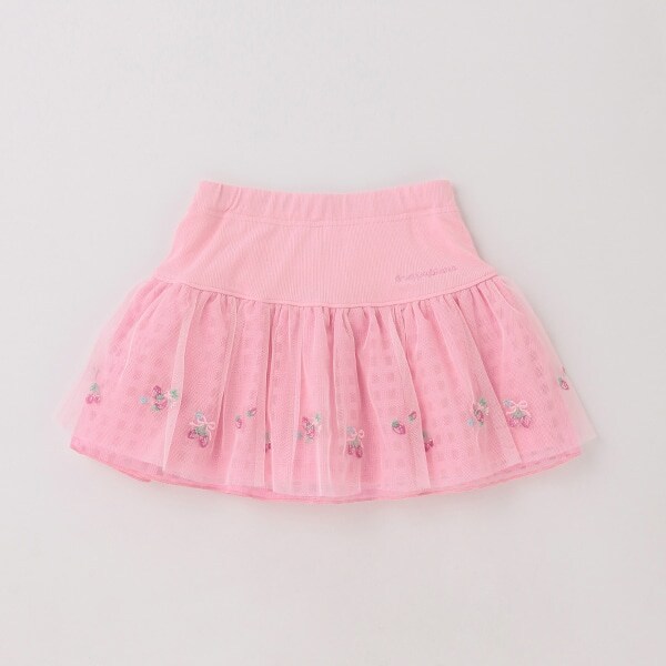 イチゴ刺しゅうフリル　スカパン