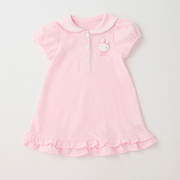 ウサギマスコットつきセーラーカラー　カットワンピース