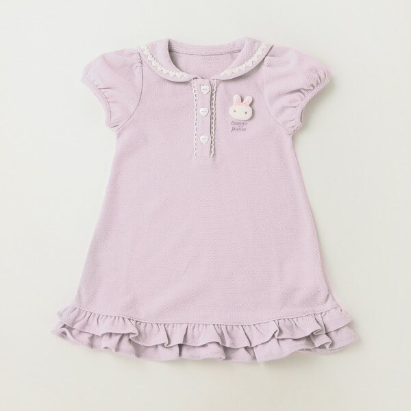 ウサギマスコットつきセーラーカラー　カットワンピース