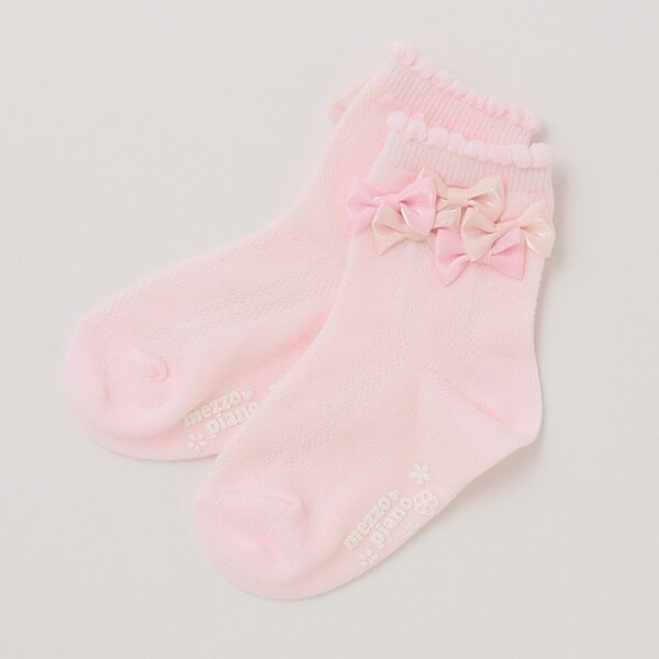 リボンイッパイ　クルーソックス【日本製】