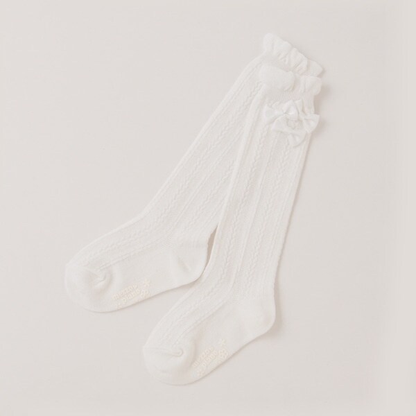 リボンイッパイ　ハイソックス【日本製】