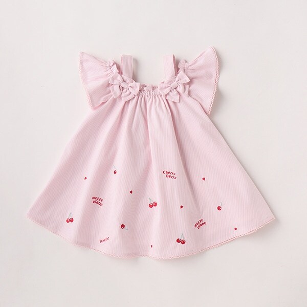 チェリー刺しゅう　オフショルワンピース