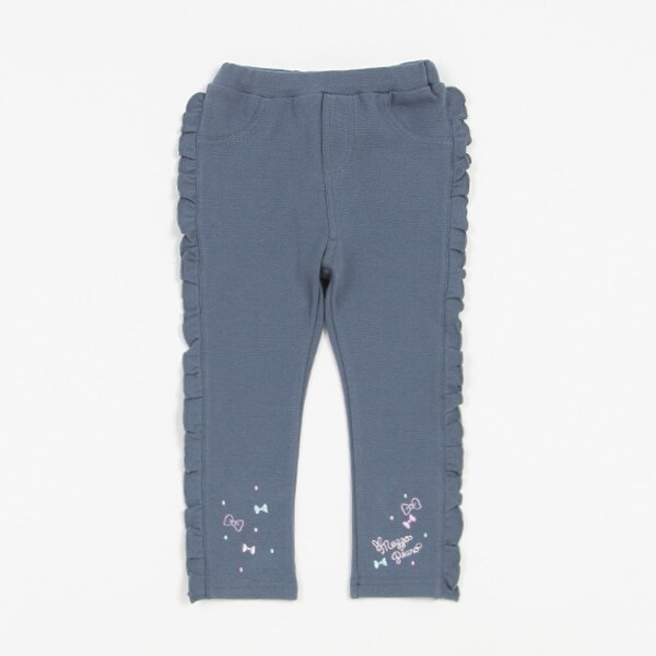 裾刺しゅうサイドフリル　レギンス