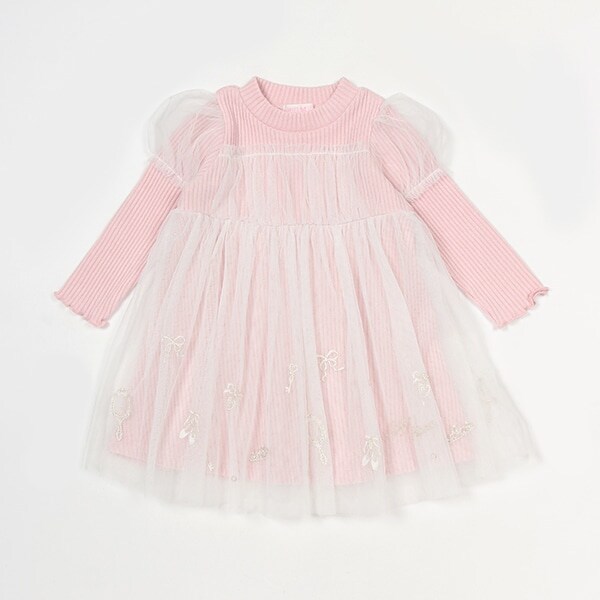 バレエ刺しゅう　チュールワンピース