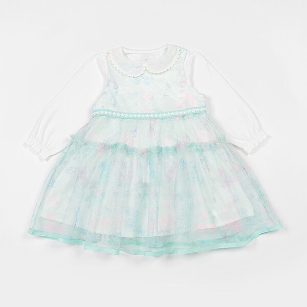 スイートピー柄レースワンピース&インナーセット