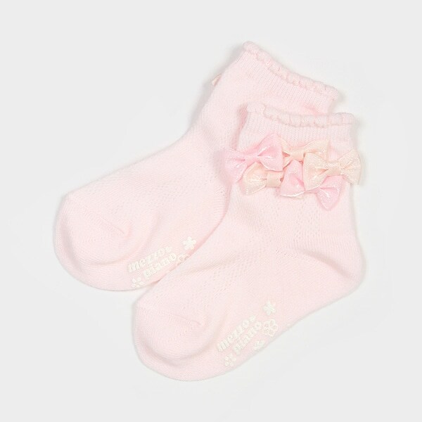 リボンイッパイ　クルーソックス【日本製】