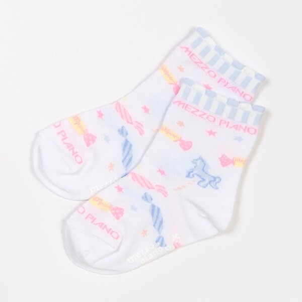 キャンディ柄　クルーソックス【日本製】