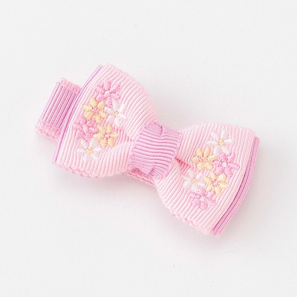 花リボン　ヘアクリップ【日本製】