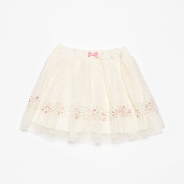 音符刺繍チュールフリル　スカパン