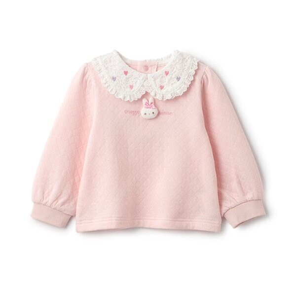 ウサギマスコットつき衿つきトレーナー