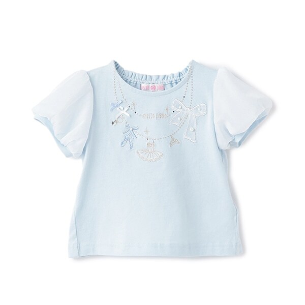 バレエネックレス刺しゅう　Tシャツ