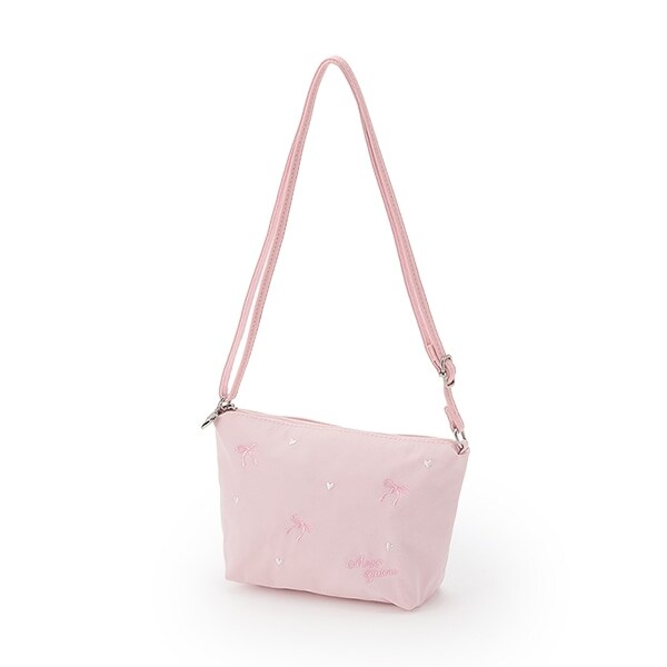 リボン刺しゅうポシェット