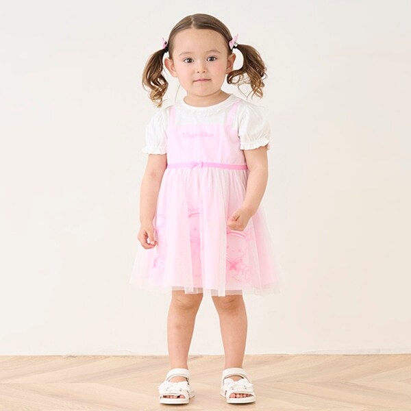 うさぎ刺しゅうドッキングワンピース＆ブルマセット