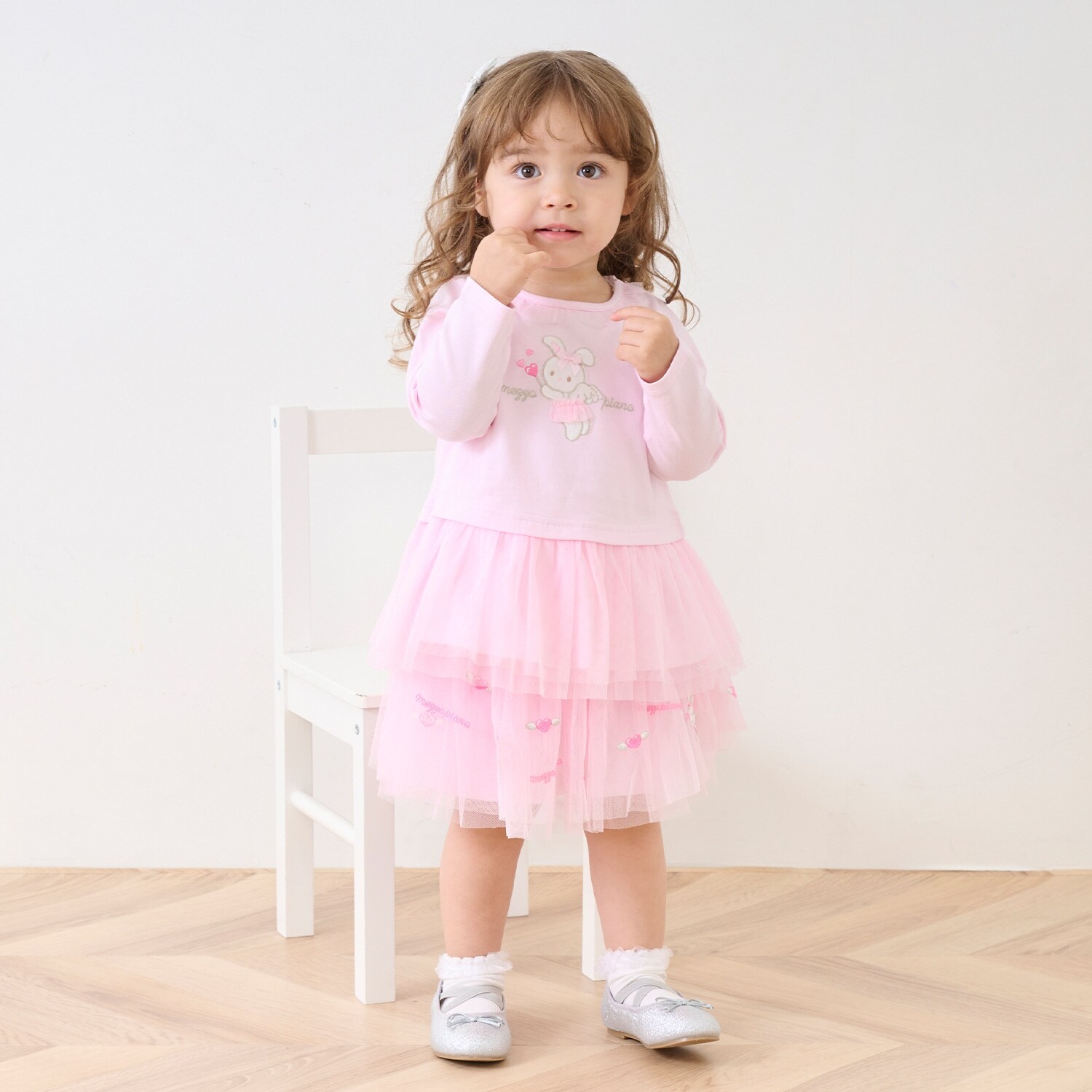 エンジェルウサギ刺しゅう　フリルスカパン