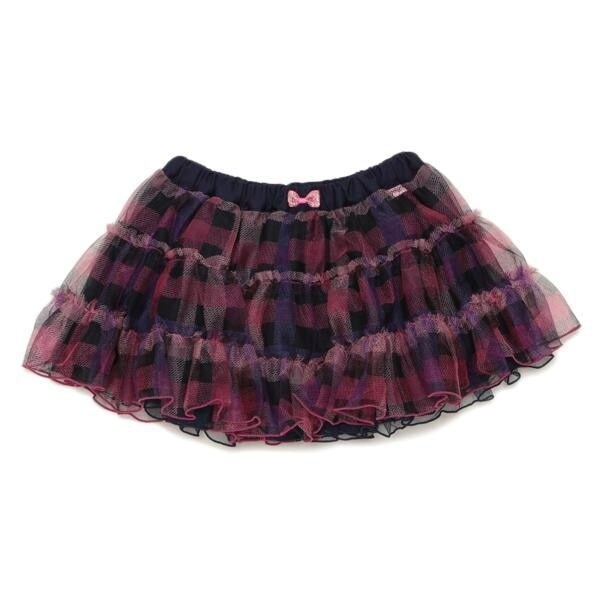 ブロックチェックチュールスカート