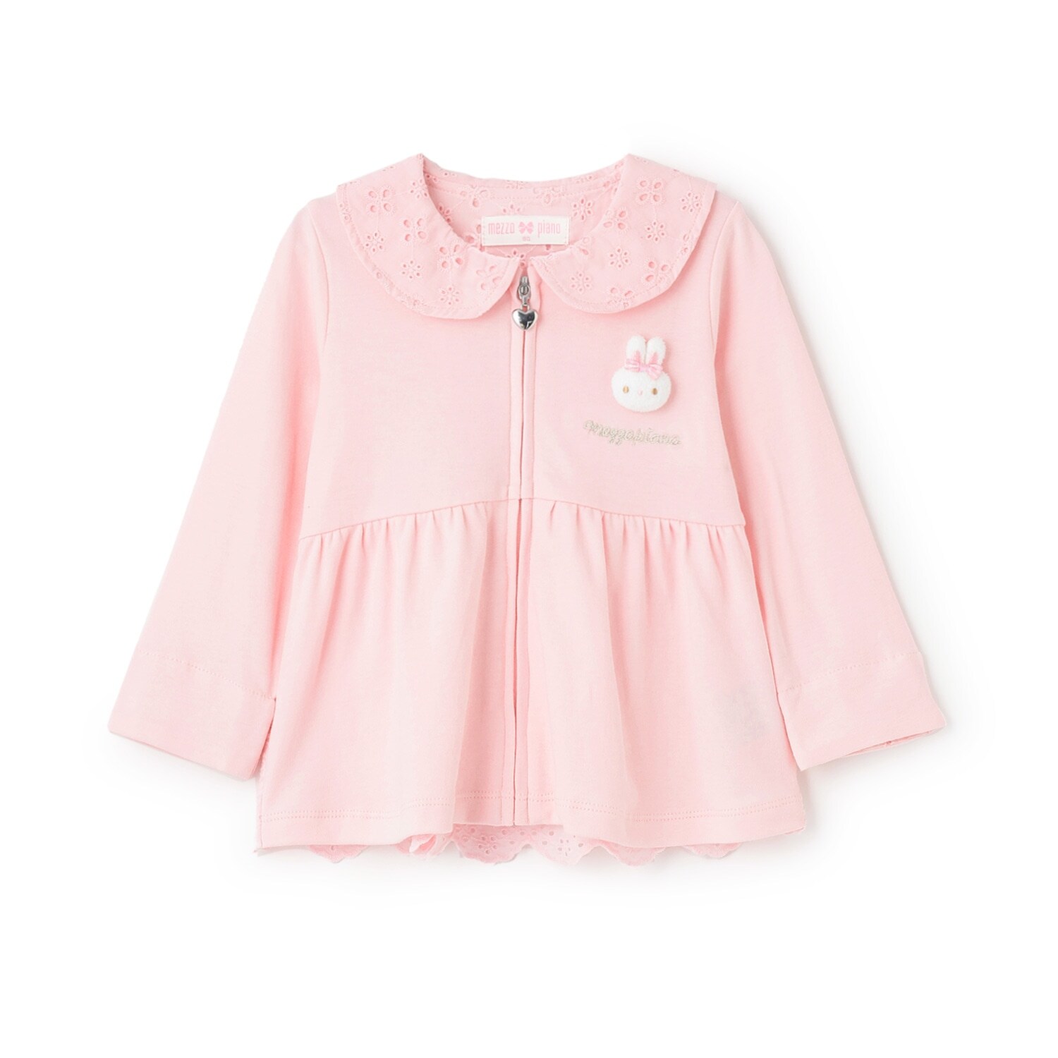 ウサギマスコット付うさ耳ジップカーディガン