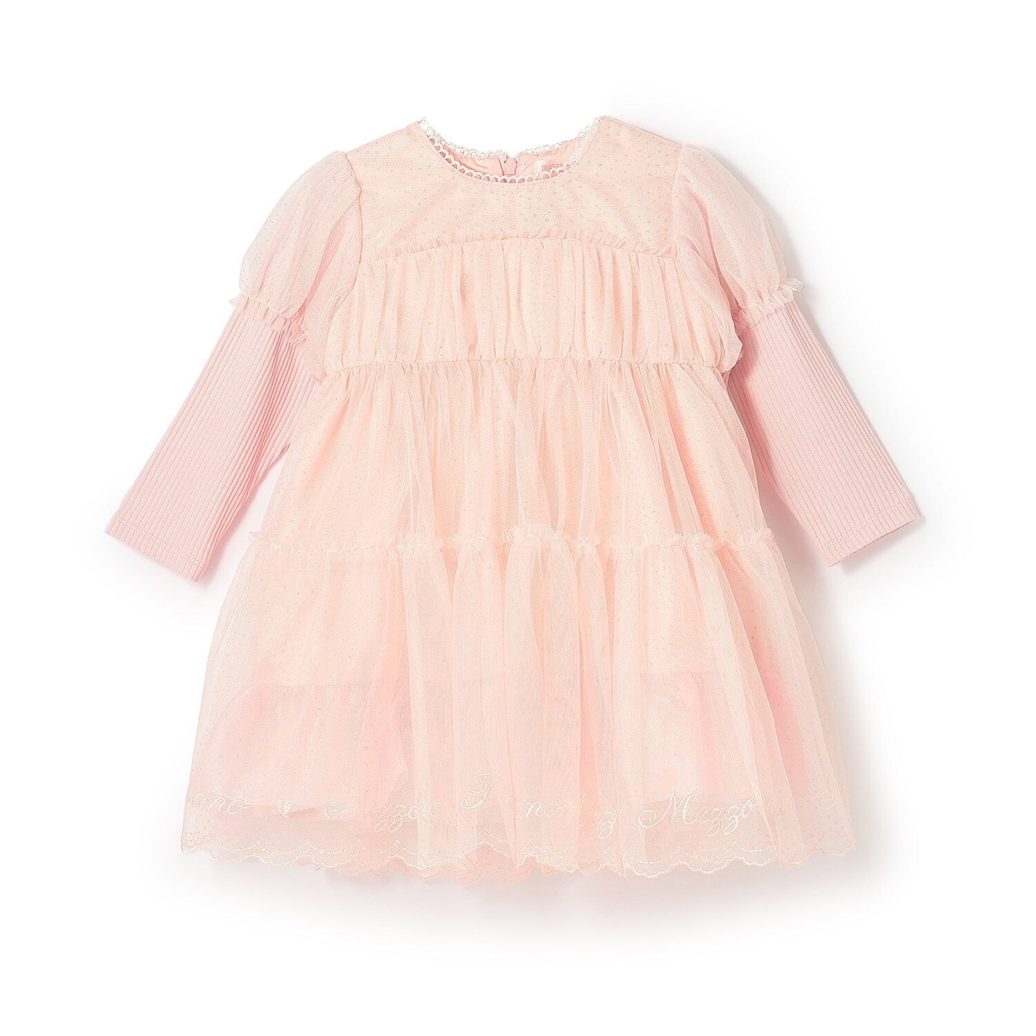 メゾピアノロゴ刺しゅうチュールワンピース＆ブルマセット